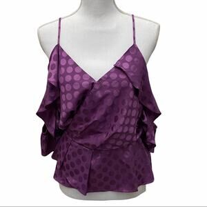 Adelyn Rae Purple Polka Dot Women's XS Blo…